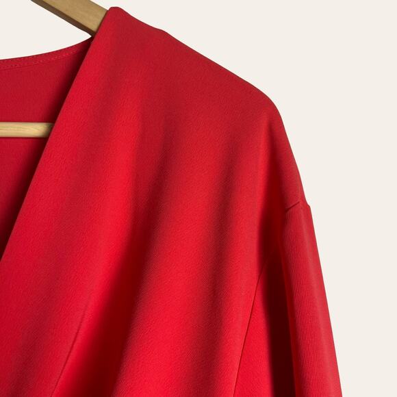 A.L.C. Zoey Red Cutout Twist Front Long Sleeve Mini Dress Size 10 - Picture 5 of 13